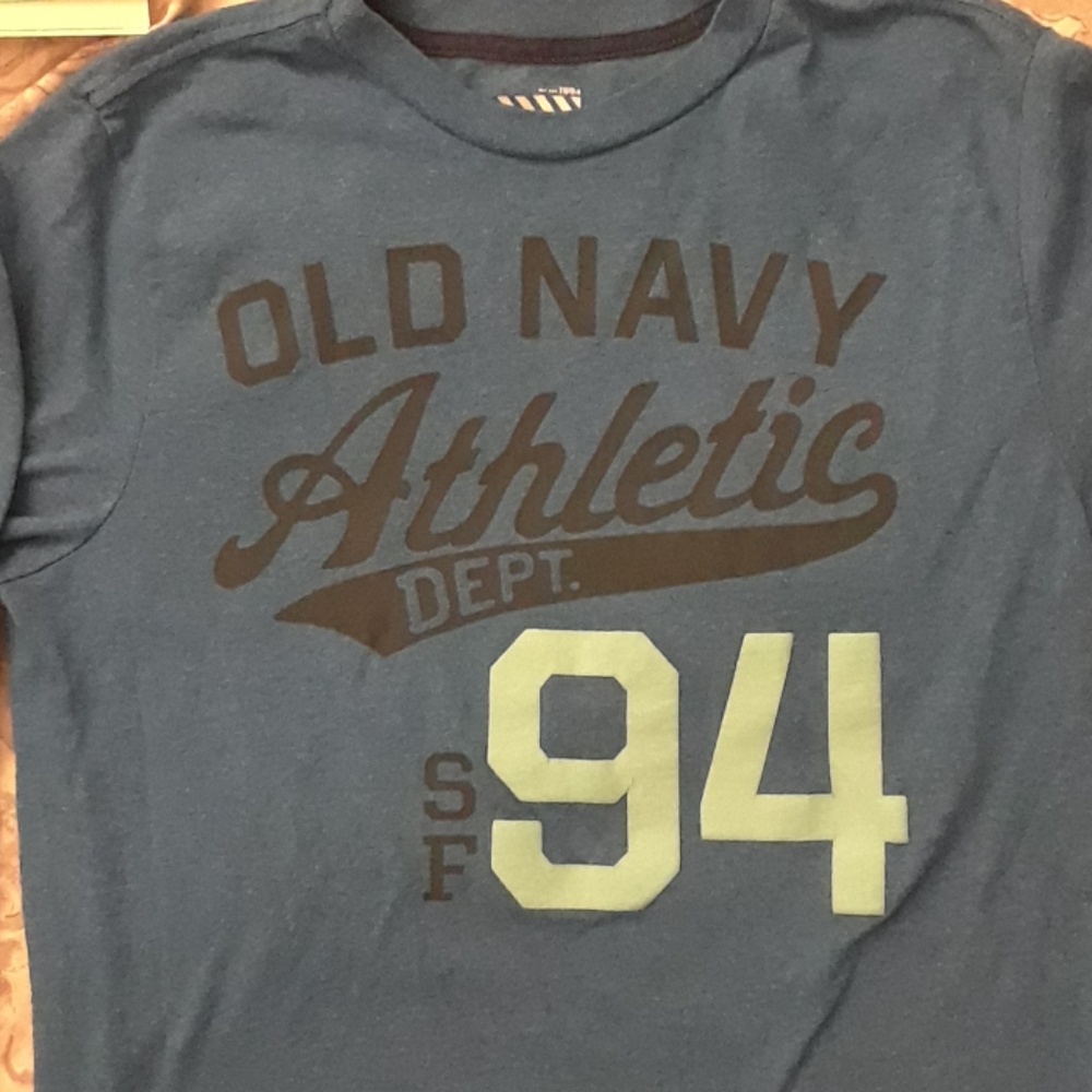 OLD NAVY BLUE LOGO boys 10/12 worn 1x!!